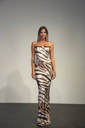 abito lussuria animalier lungo