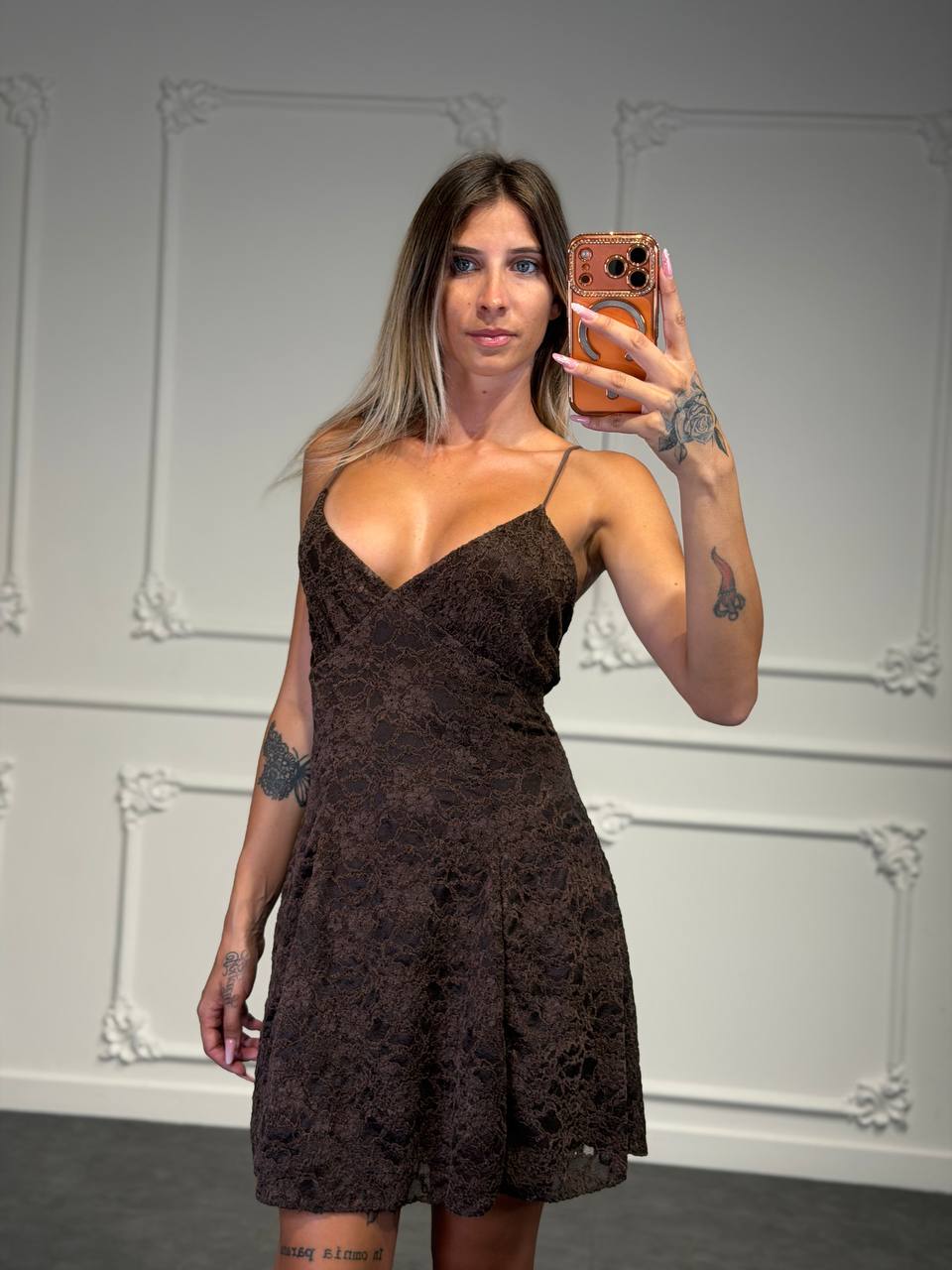 abito caterina ampio in pizzo