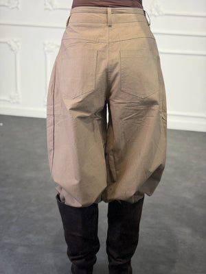 pantalone baloon con foulard animalier