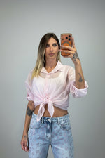 camicia semi trasparente