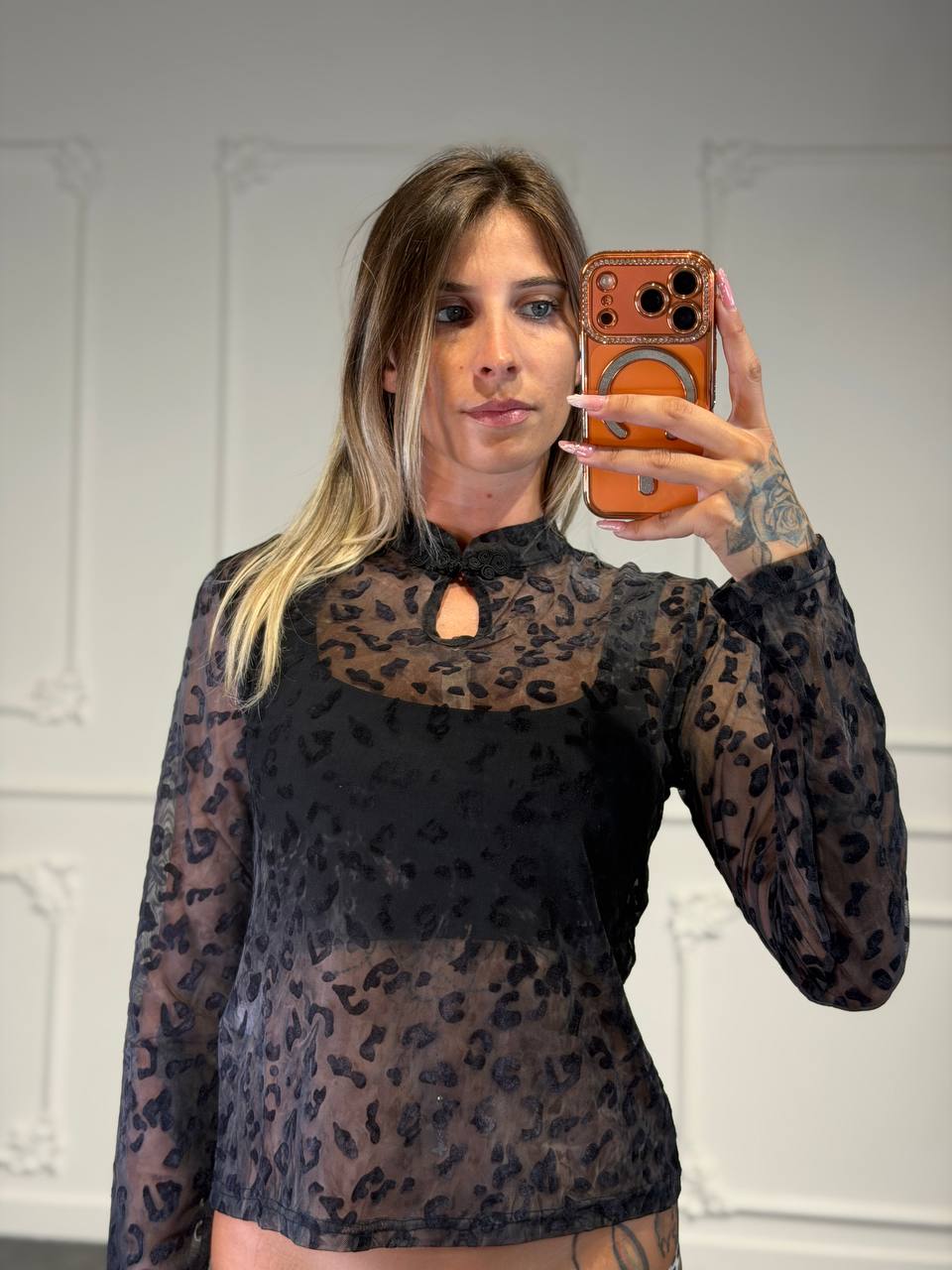 maglia chain leopardata
