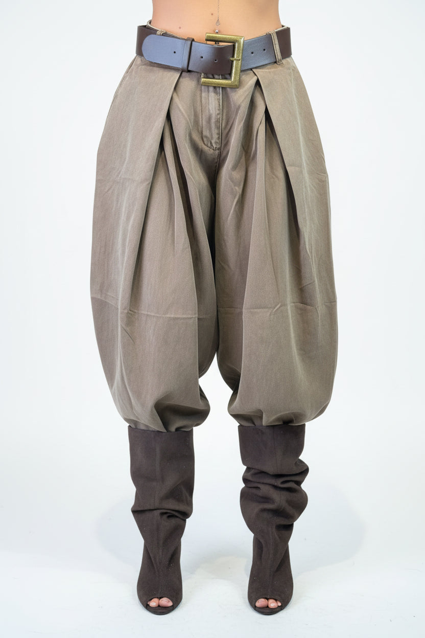 pantalone a banana brown