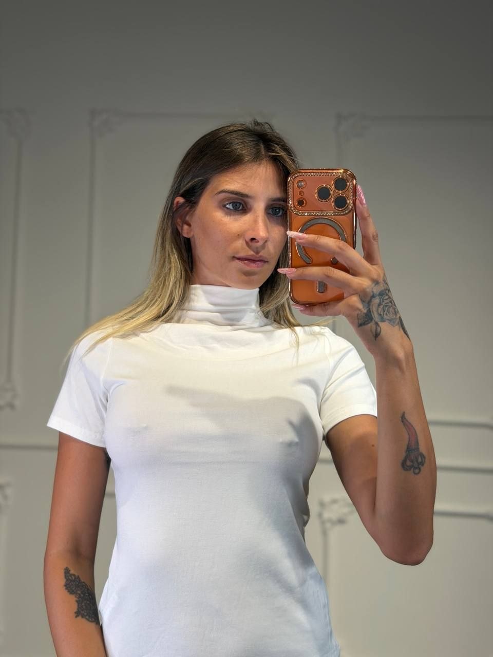 maglia lupetto maniche corte
