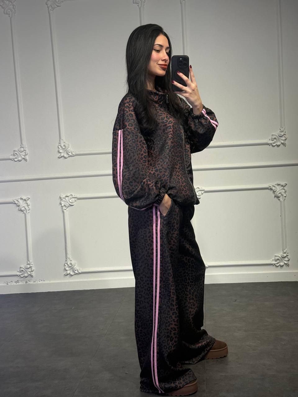 Set Adi Leopardato Felpato - Dverso Fashion