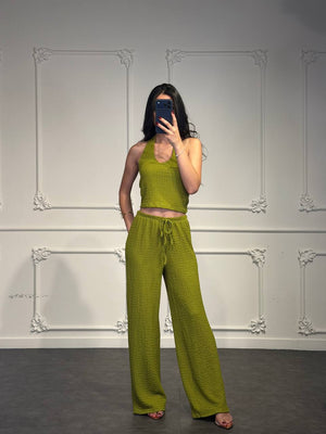 set in cotone con trama lavorata - Dverso Fashion