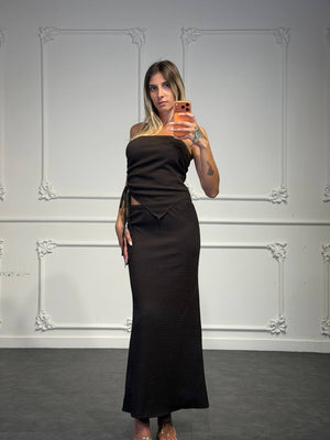 set lavinia con gonna longuette - Dverso Fashion