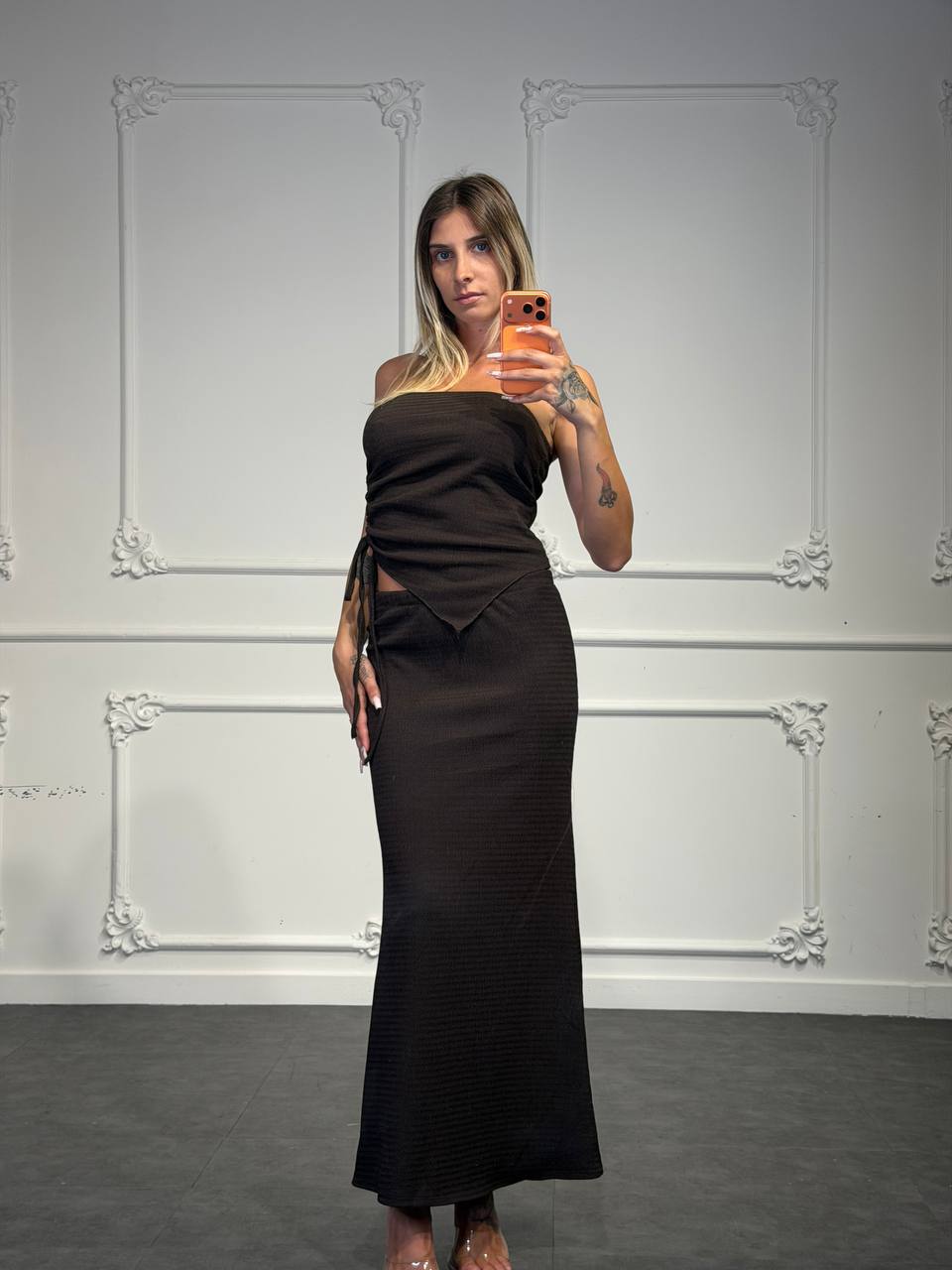 set lavinia con gonna longuette - Dverso Fashion