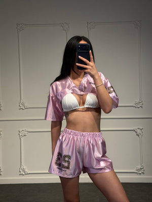 set tre pezzi in raso - Dverso Fashion