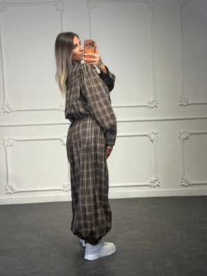 set tuta a quadri - Dverso Fashion