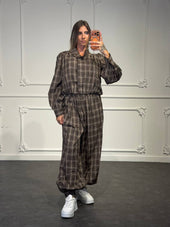 set tuta a quadri - Dverso Fashion