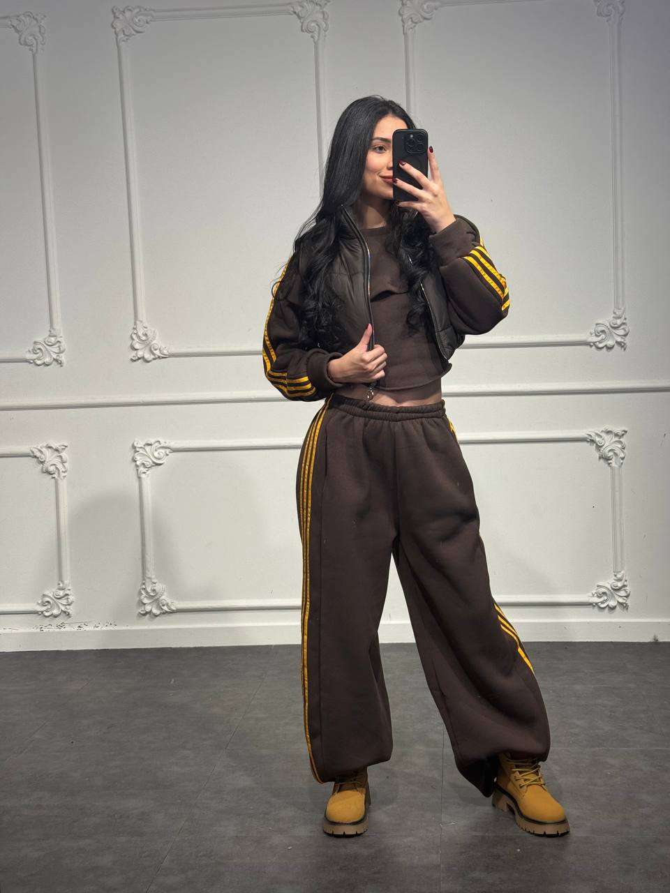 Set tuta adi 3 pezzi felpata - Dverso Fashion