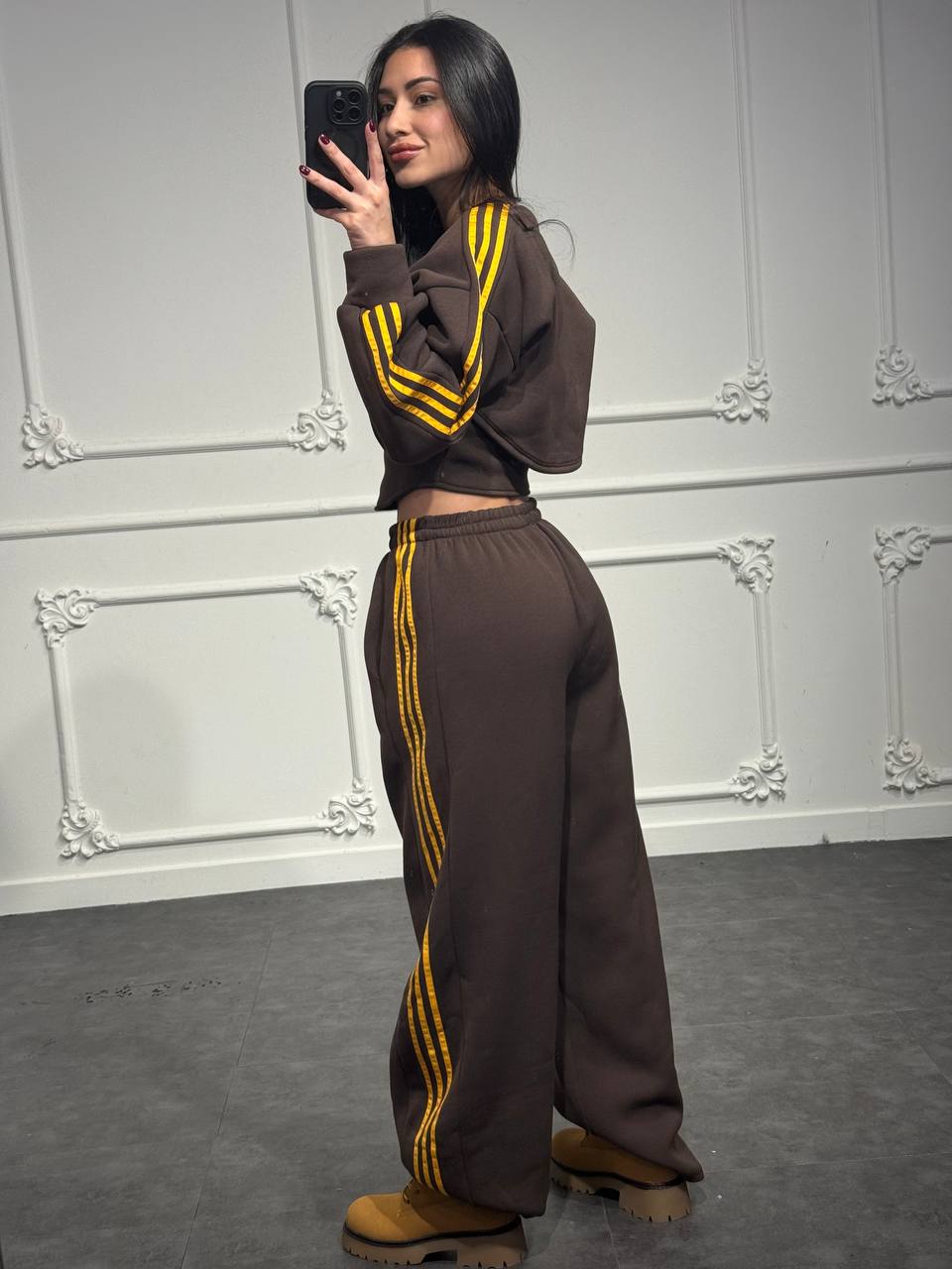 Set tuta adi 3 pezzi felpata - Dverso Fashion