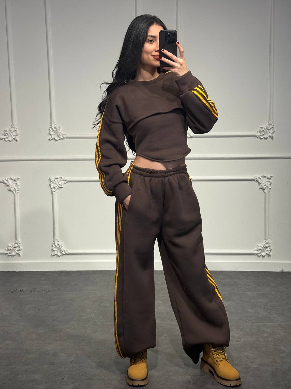 Set tuta adi 3 pezzi felpata - Dverso Fashion