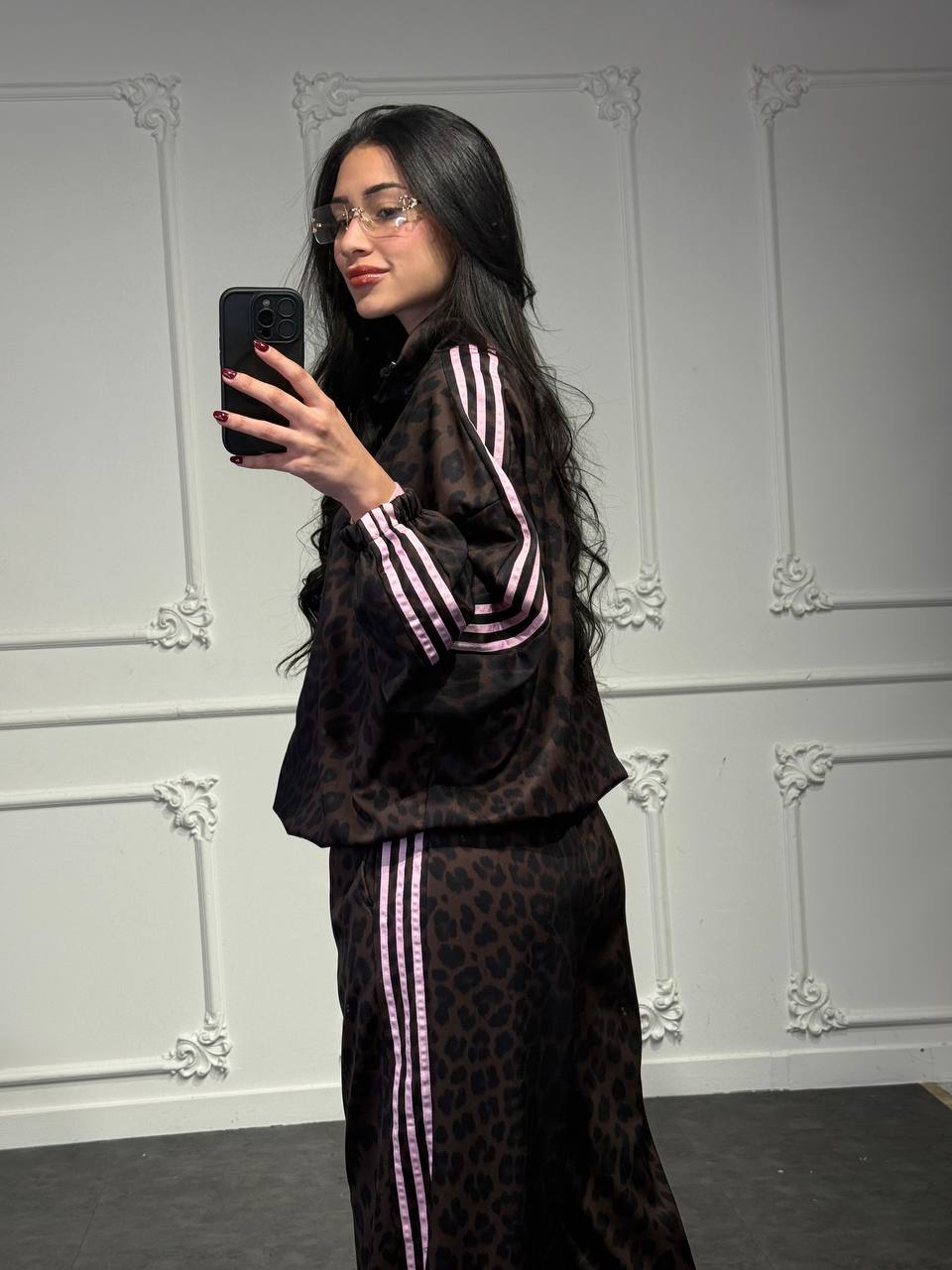 set tuta adi leopardato - Dverso Fashion