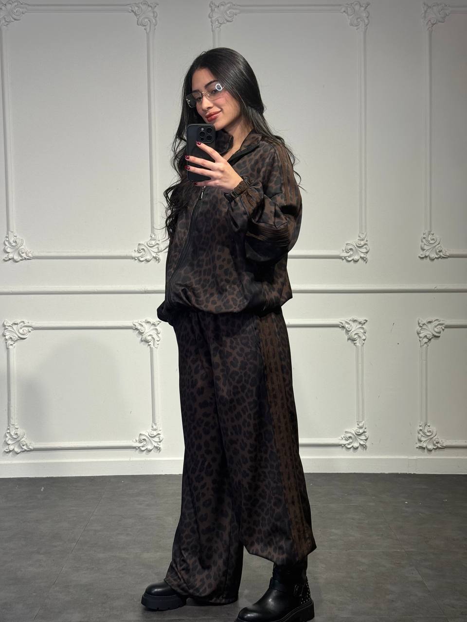 set tuta adi leopardato - Dverso Fashion