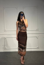 set velato con fodera e stampa con paesaggio - Dverso Fashion
