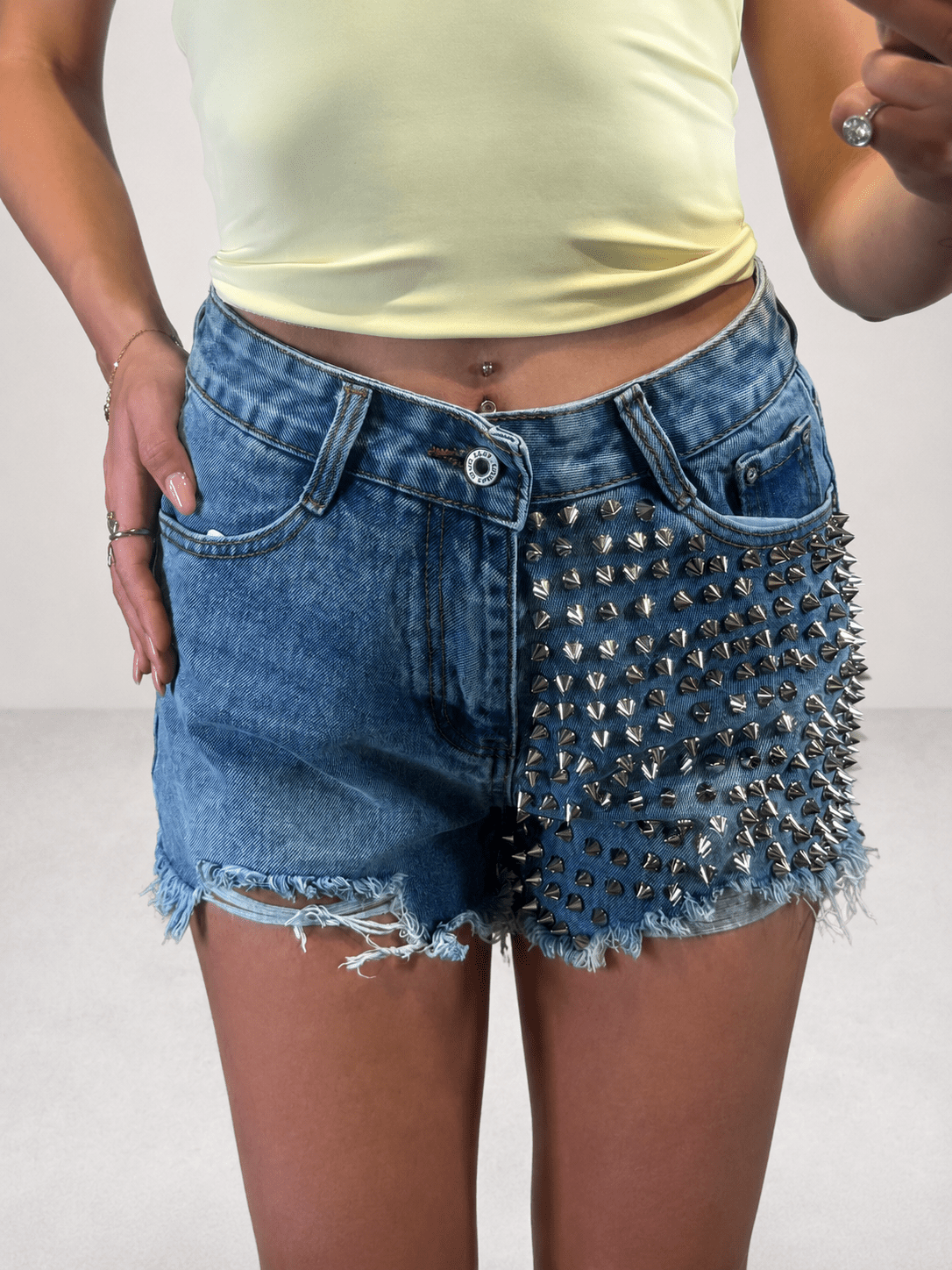 shorts borchie - Dverso Fashion