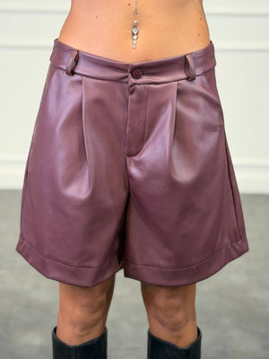 shorts lungo in pelle - Dverso Fashion