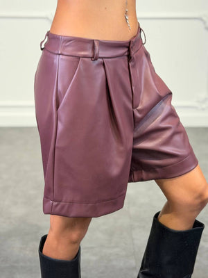 shorts lungo in pelle - Dverso Fashion