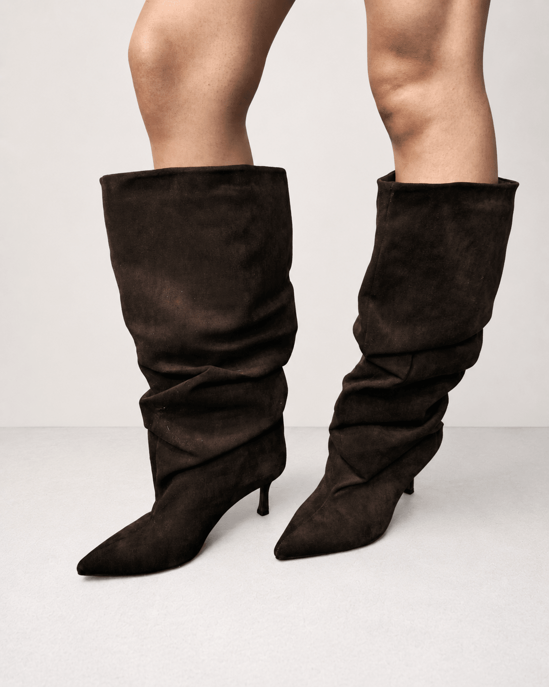 stivale camoscio alto - Dverso Fashion