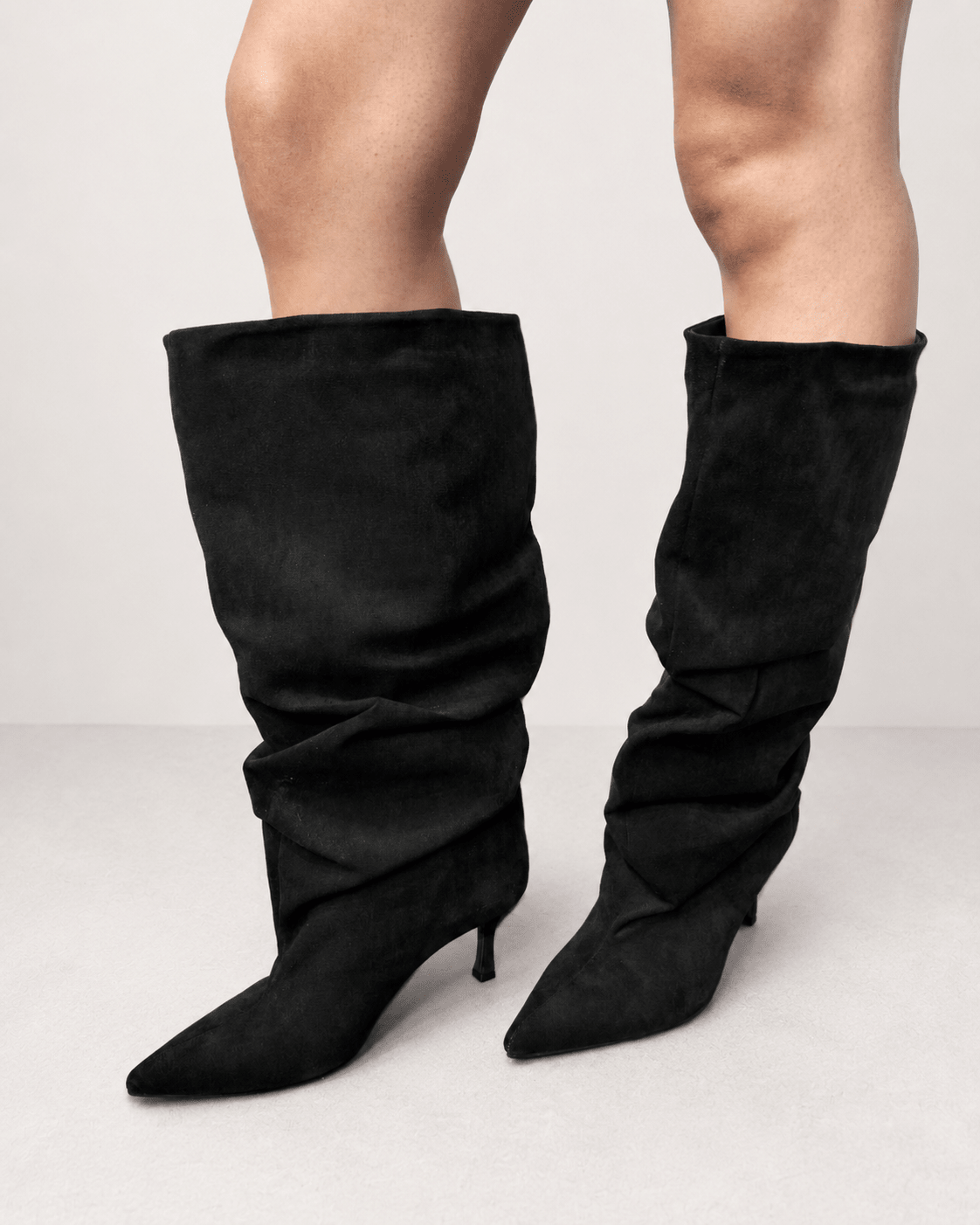stivale camoscio alto - Dverso Fashion