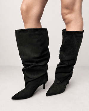stivale camoscio alto - Dverso Fashion