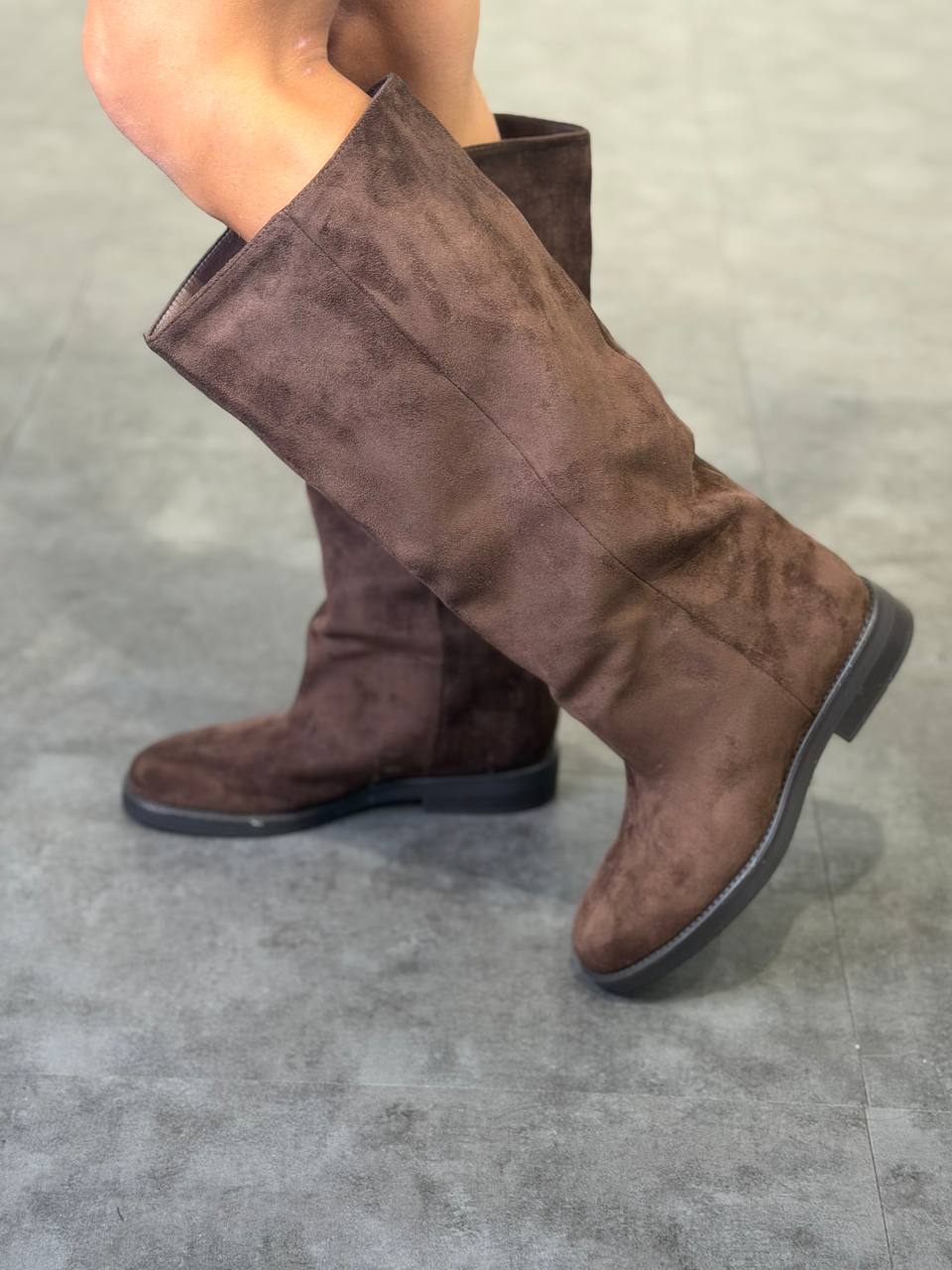 stivale scamosciato alto - Dverso Fashion