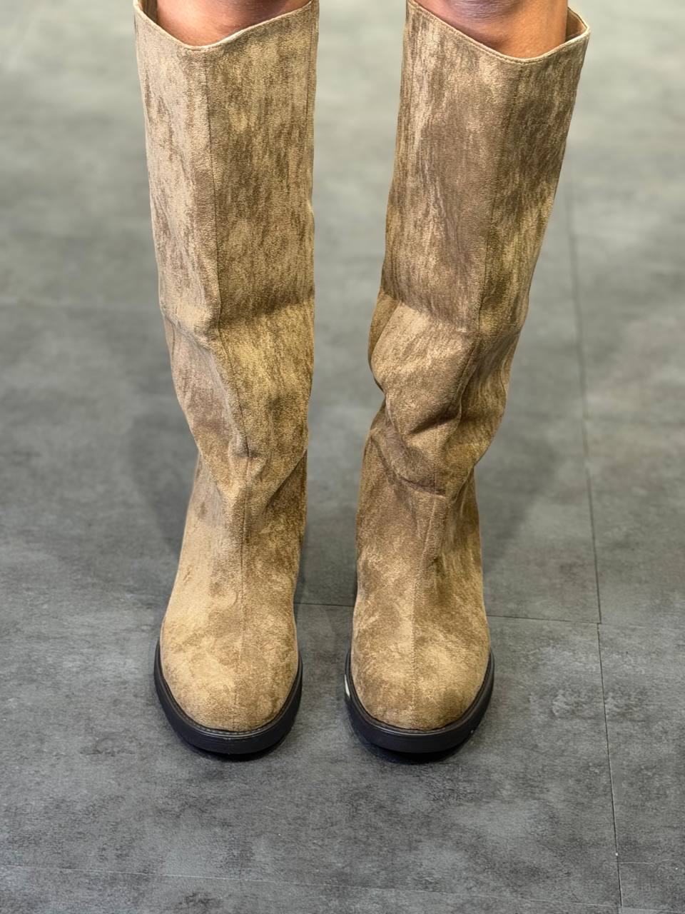 stivale scamosciato alto - Dverso Fashion