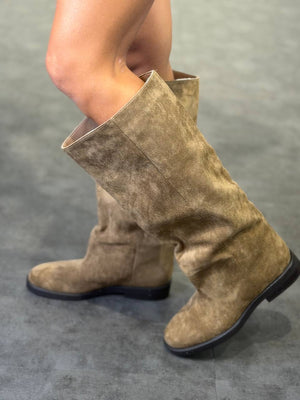 stivale scamosciato alto - Dverso Fashion