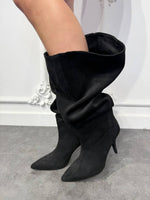 stivale scamosciato gambale ampio - Dverso Fashion