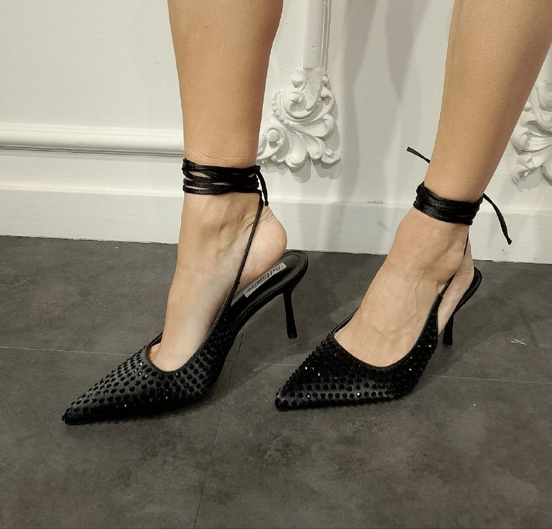 tacco lace strass - Dverso Fashion