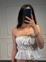 top a fascia in pizzo sangallo - Dverso Fashion