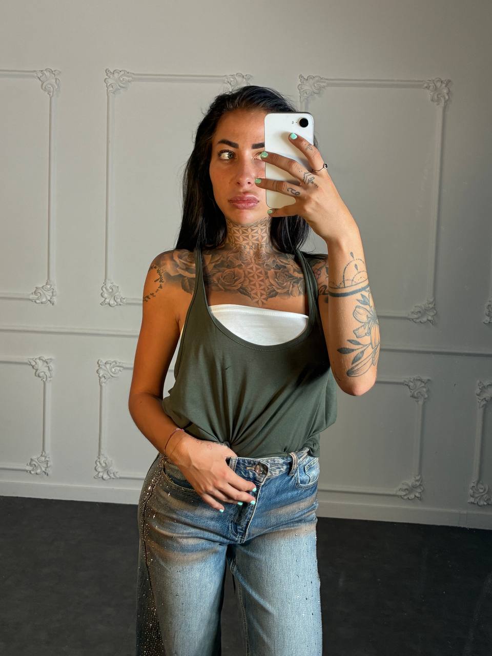 top canottiera over - Dverso Fashion