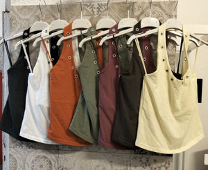 top con bulloni - Dverso Fashion