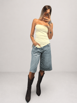 top con spacco laterale - Dverso Fashion