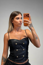 top corpetto con bottoni - Dverso Fashion