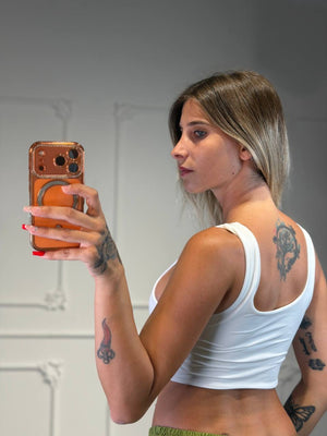 top crop in licra - Dverso Fashion