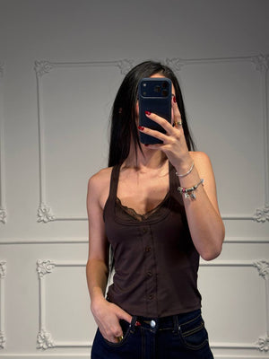 top euphidra elasticizzato - Dverso Fashion
