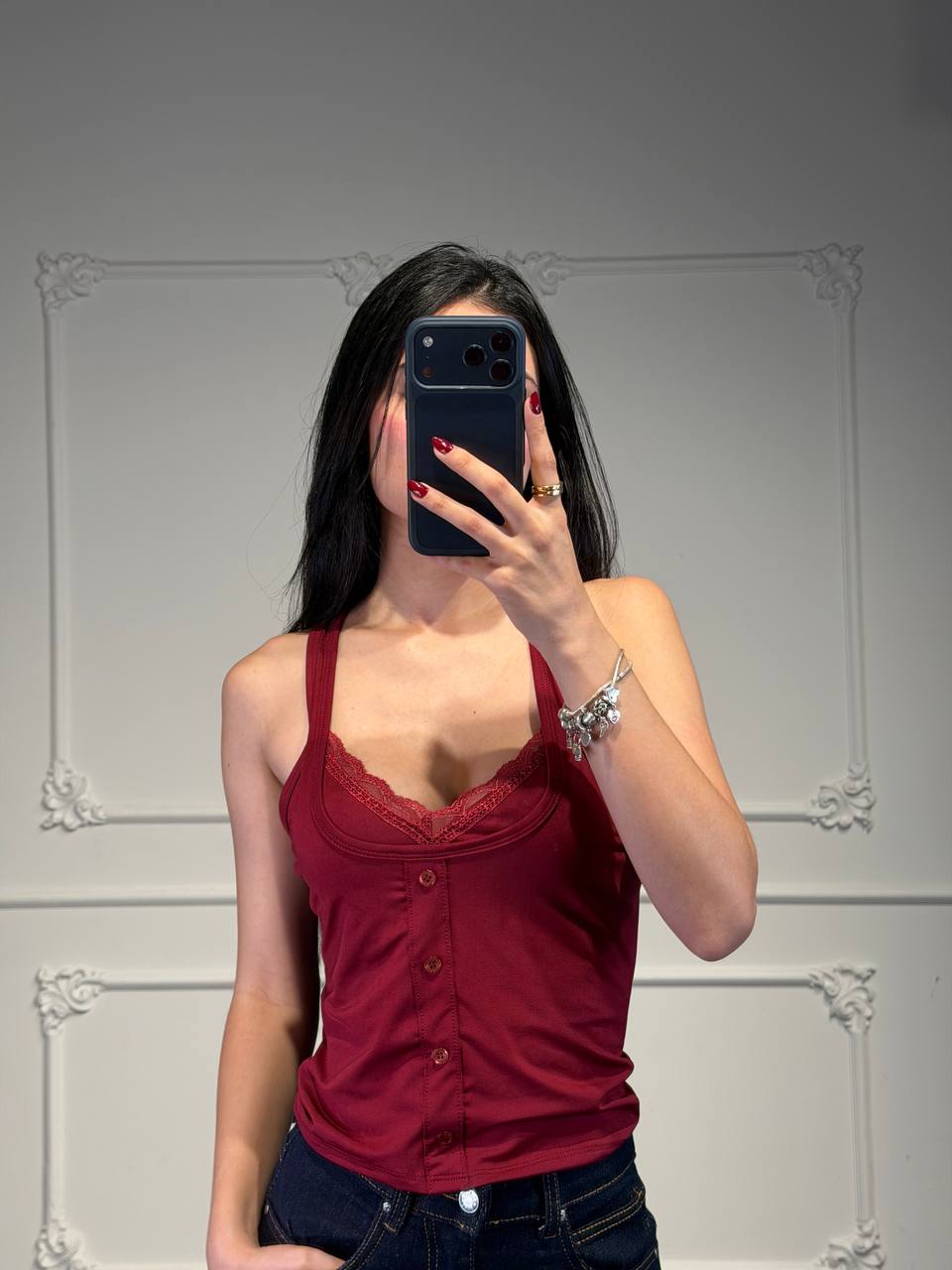 top euphidra elasticizzato - Dverso Fashion