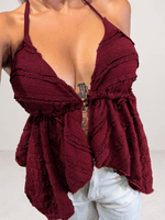 top in cotone ricamato - Dverso Fashion
