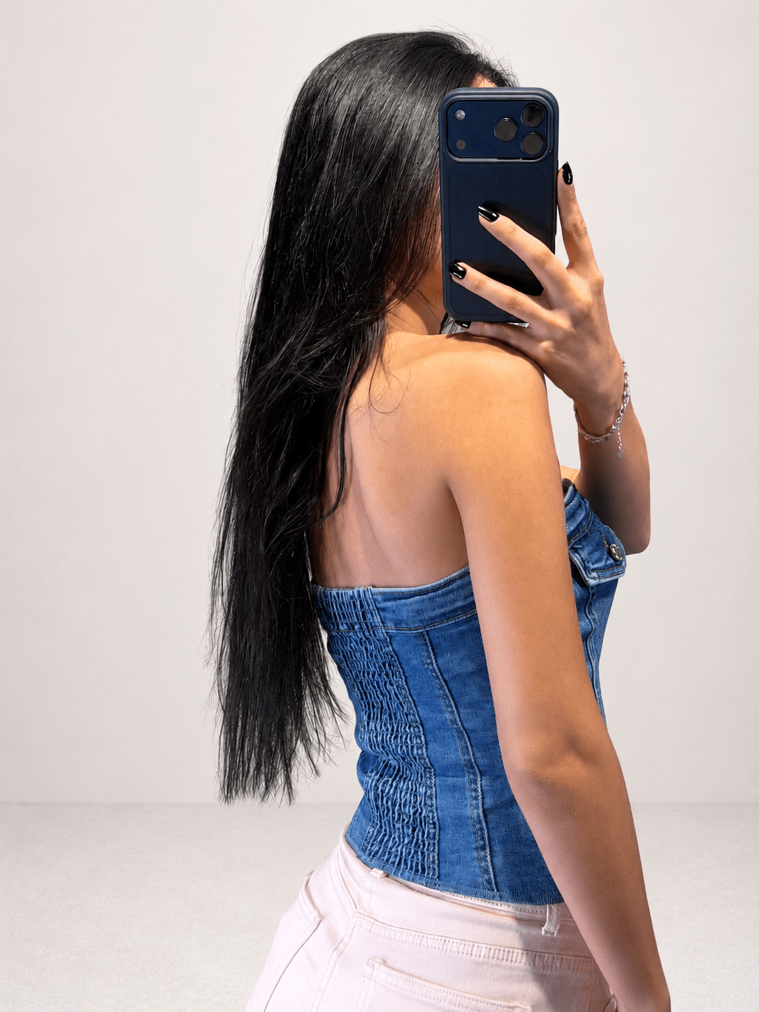 top in jeans - Dverso Fashion