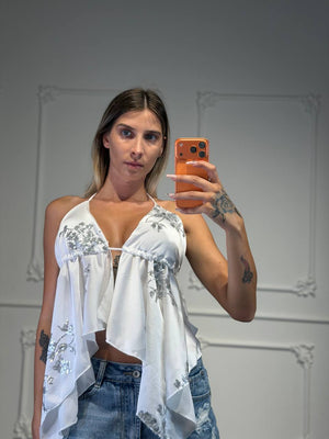top regin in raso - Dverso Fashion