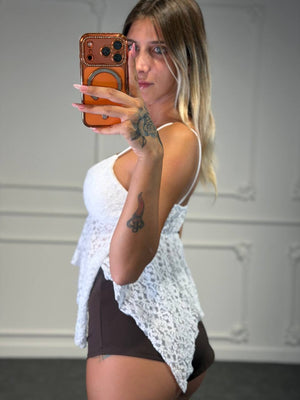 top samantha in pizzo - Dverso Fashion