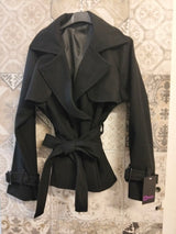 trench giselle in panno crop - Dverso Fashion