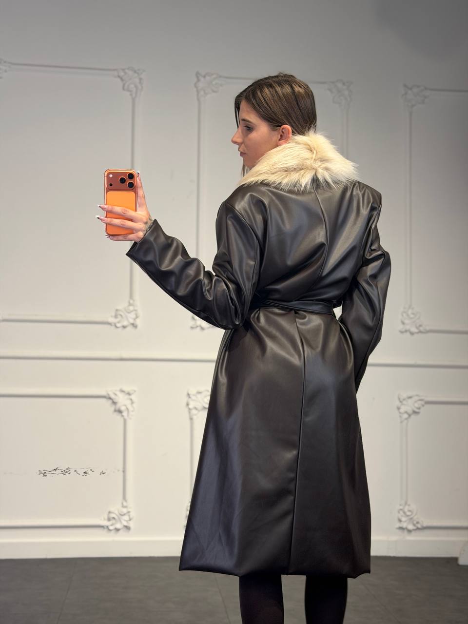 trench lungo con pelliccia - Dverso Fashion