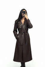 trench lungo pitonato - Dverso Fashion