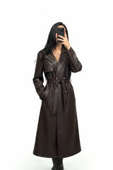 trench lungo pitonato - Dverso Fashion