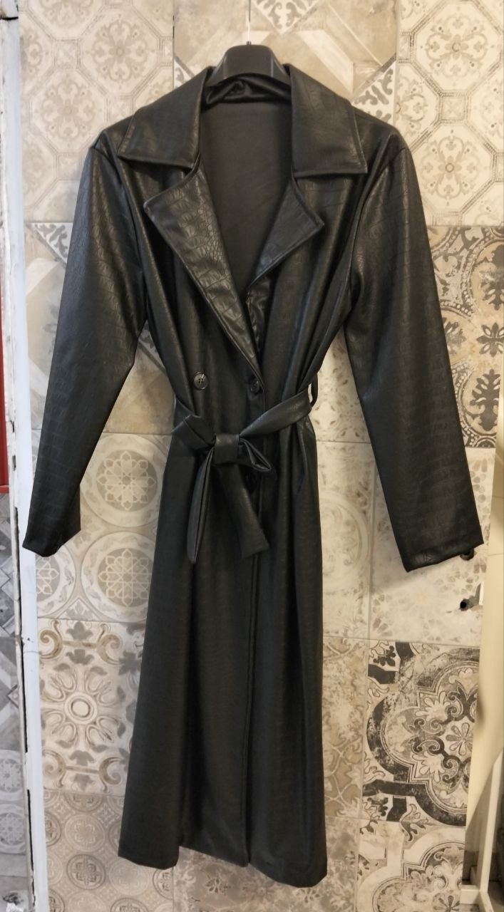trench lungo pitonato - Dverso Fashion
