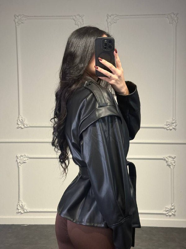Trench pelle corto - Dverso Fashion