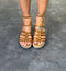 zeppe con lacci tacco 6cm - Dverso Fashion